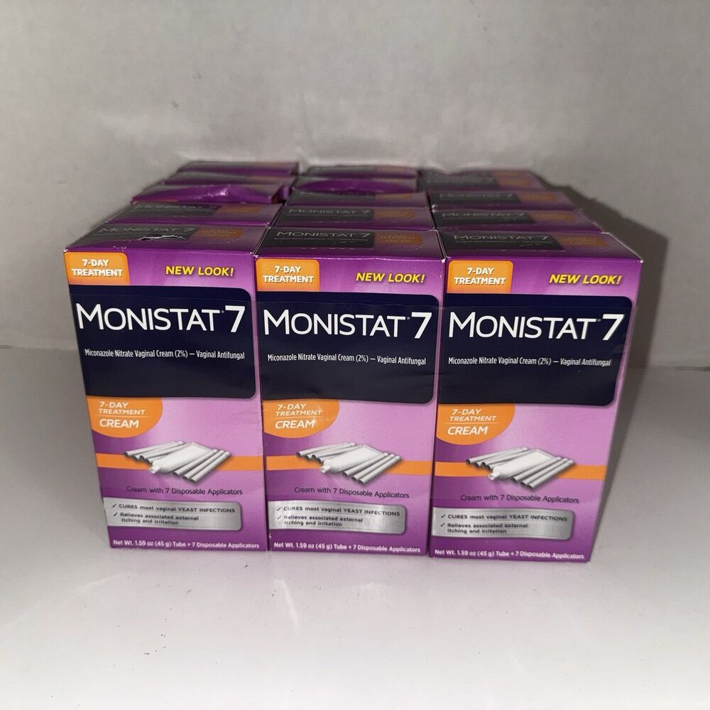 Monistat 7 Cream 12 Pack Lot 7-Day Treatment Exp 08/2026 Factory Sealed NEE